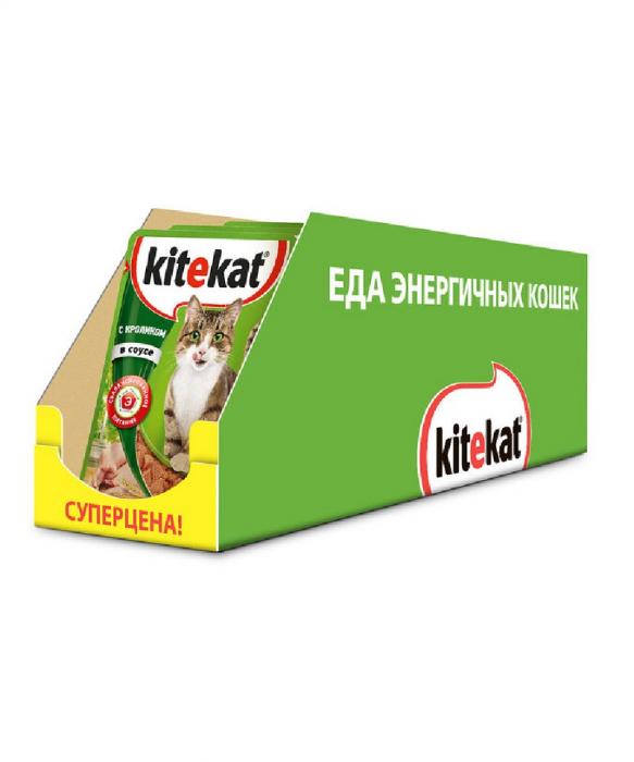 Kitekat влажный корм для кошек с кроликом в соусе