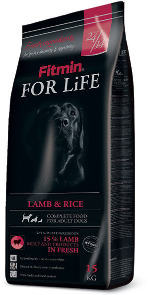 Fitmin For Life сухой корм для взрослых собак всех пород, ягненок и рис