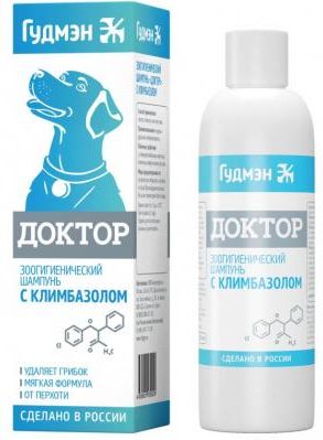 Биопрогресс Шампунь "Доктор" для собак с климбазолом при кожных заболеваниях 200мл