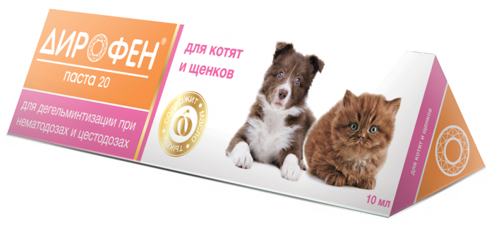 Apicenna Дирофен-Паста препарат против глистов для котят