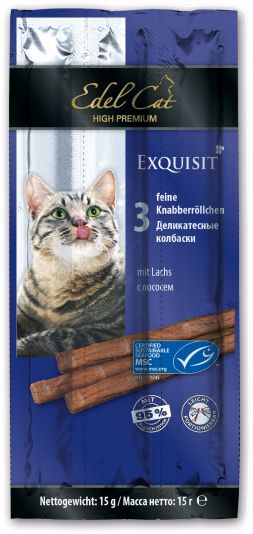 Edel Cat лакомство для кошек, колбаски с лососем