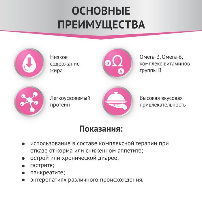 Мираторг Expert влажный корм для кошек, Бережная забота о пищеварении, курица