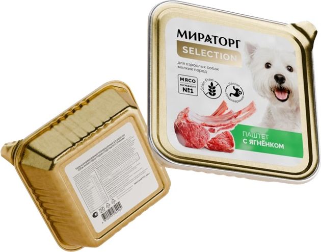 Мираторг Selection влажный корм для собак малых пород, паштет с ягненком