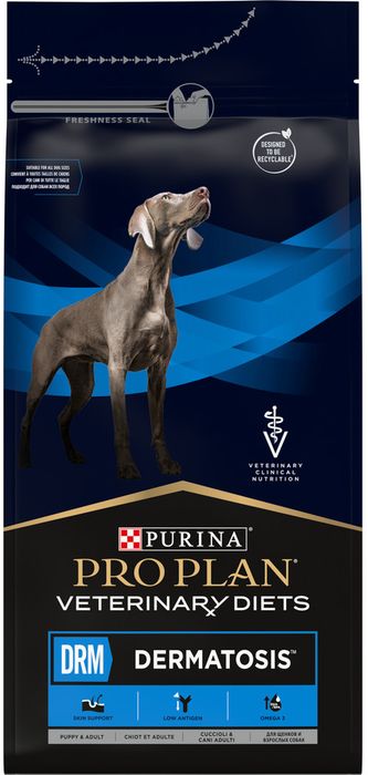 Сухой корм для щенков и взрослых собак диетический Pro Plan® Veterinary Diets для поддержания здоровья кожи при дерматозах и выпадении шерсти, Пакет
