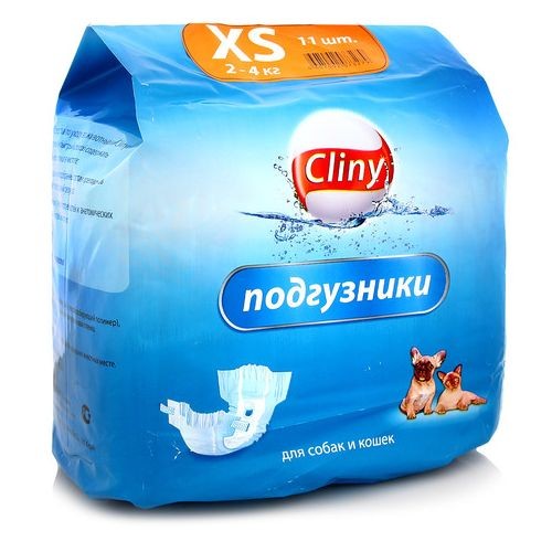 Cliny подгузники для собак и кошек 2-4 кг