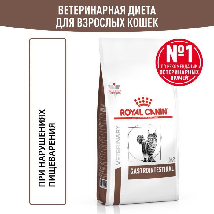 Royal Canin Gastro Intestinal лечебный сухой корм для кошек при нарушениях пищеварения