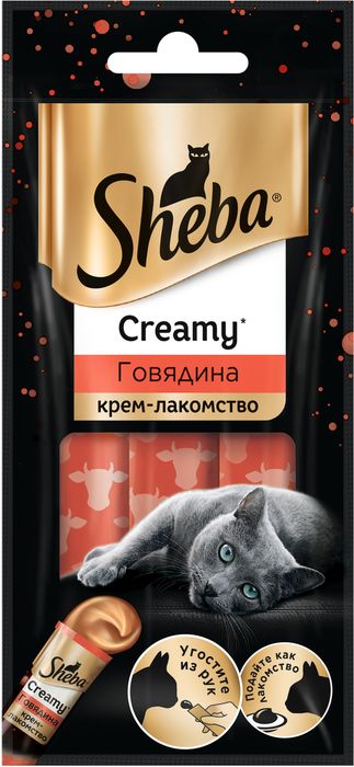 Sheba крем-лакомство для кошек с говядиной