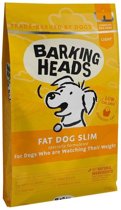 Barking Heads корм для взрослых собак всех пород, контроль веса, курица и рис "Худеющий толстячок"
