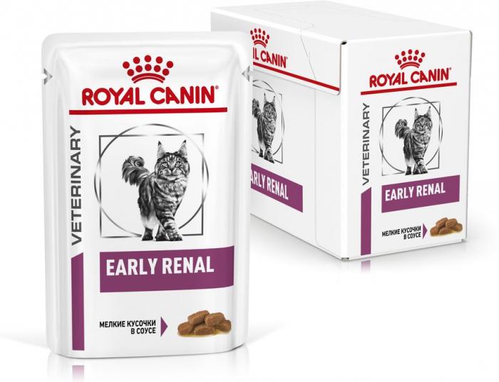 Royal Canin Early Renal влажный корм для кошек соус при хронической почечной недостаточности в ранней стадии