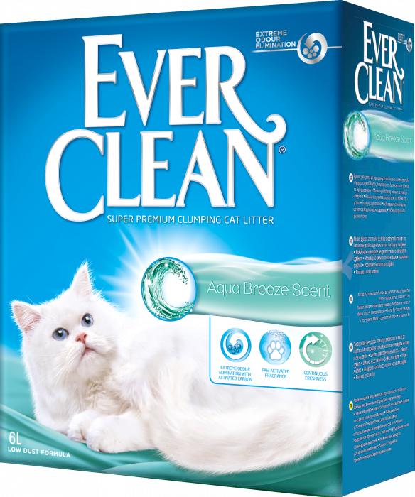 Ever Clean Aqua Breeze Scent наполнитель комкующийся с ароматом морской свежести для кошек