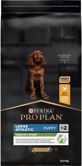 Сухой корм Pro Plan® Healthy Start для щенков крупных пород с атлетическим телосложением, с высоким содержанием курицы