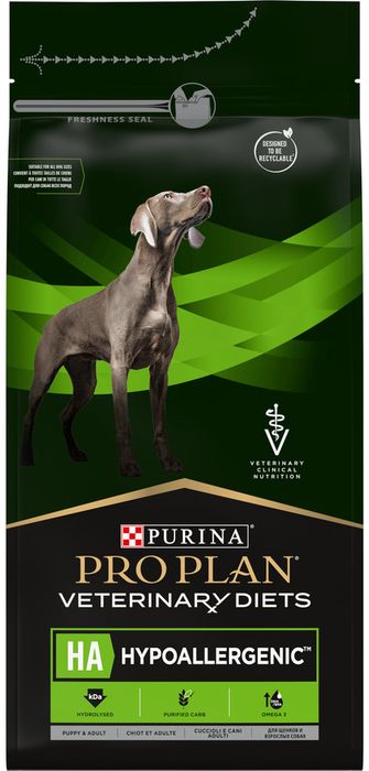 Сухой корм для щенков и взрослых собак диетический Pro Plan® Veterinary Diets HA Hypoallergenic при аллергических реакциях, Пакет