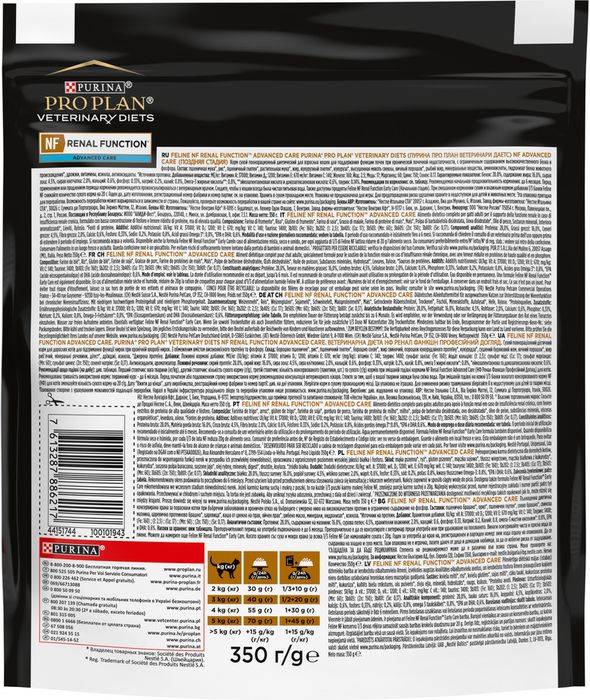 Сухой корм для кошек диетический Pro Plan® Veterinary Diets NF Renal Function Advanced care (Поздняя стадия) при поздней стадии хронической почечной недостаточности, Пакет