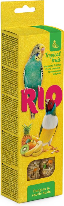 РИО Rio лакомство палочки с тропическими фруктами для волнистых попугайчиков и экзотических птиц
