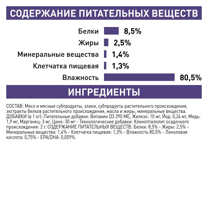 Royal Canin Neutered Adult влажный корм для стерилизованных или склонных к набору веса собак, мелкие кусочки в соусе