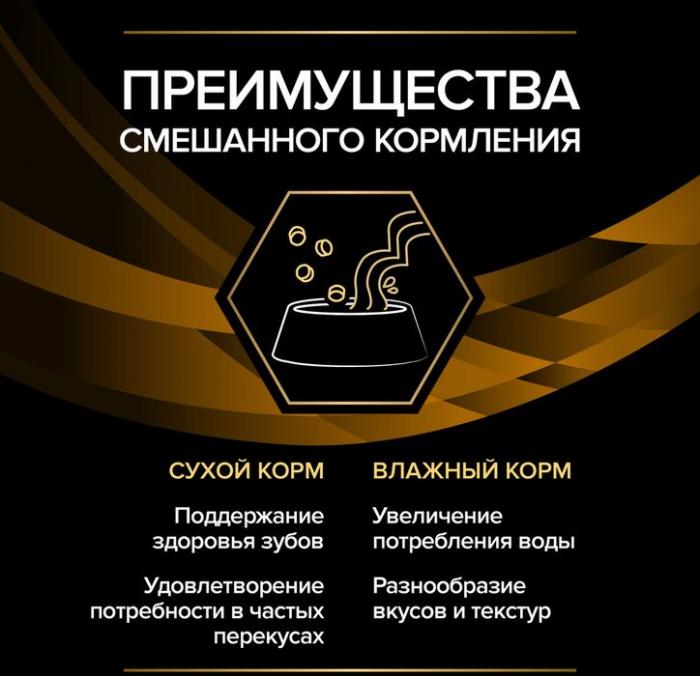 Влажный корм для кошек диетический Pro Plan® Veterinary Diets NF Renal Function Advanced care (Поздняя стадия) при поздней стадии почечной недостаточности с лососем в соусе, Пауч