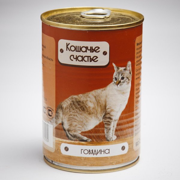 Кошачье счастье влажный корм для котят с говядиной