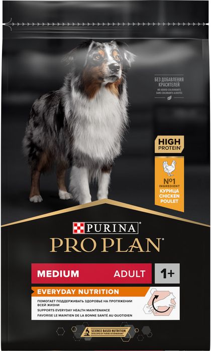 Сухой корм Pro Plan® Everyday Nutrition для взрослых собак средних пород, с высоким содержанием курицы