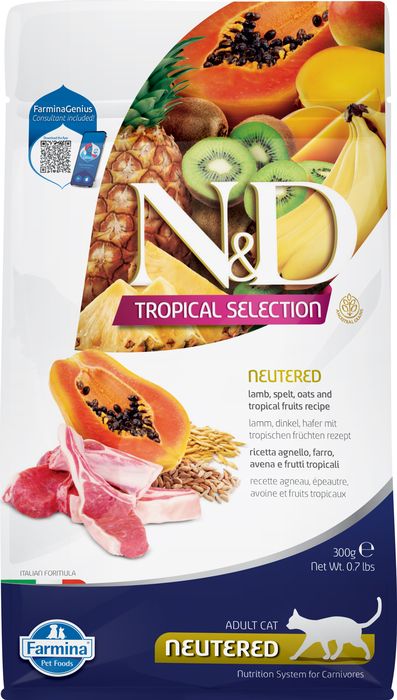 Farmina N&D Tropical Selection корм для стерилизованных кошек, с ягненком