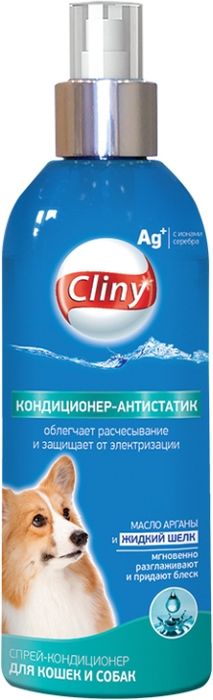 Cliny спрей-кондиционер для кошек и собак, антистатик, облегчающий расчесывание шерсти