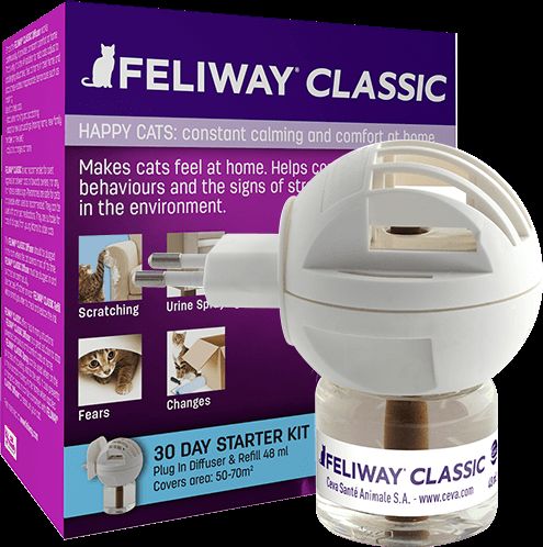 Ceva Feliway Classic успокаивающий феромон для кошек, диффузор+сменный флакон