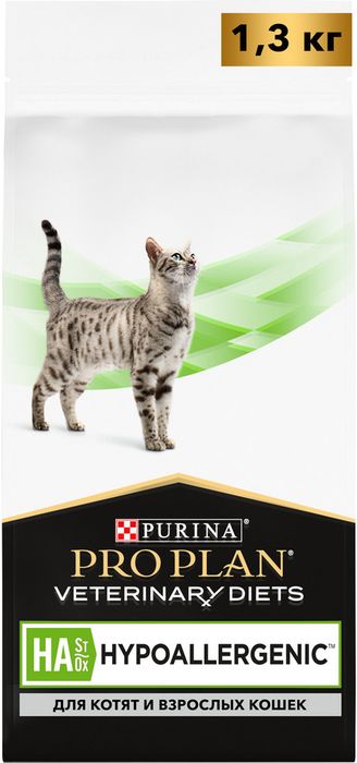 Сухой корм для котят и взрослых кошек диетический Pro Plan® Veterinary Diets HA ST/OX Hypoallergenic при пищевой непереносимости, Пакет