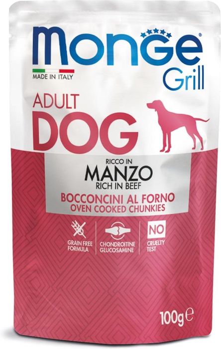 Monge Dog Grill влажный корм для собак с говядиной