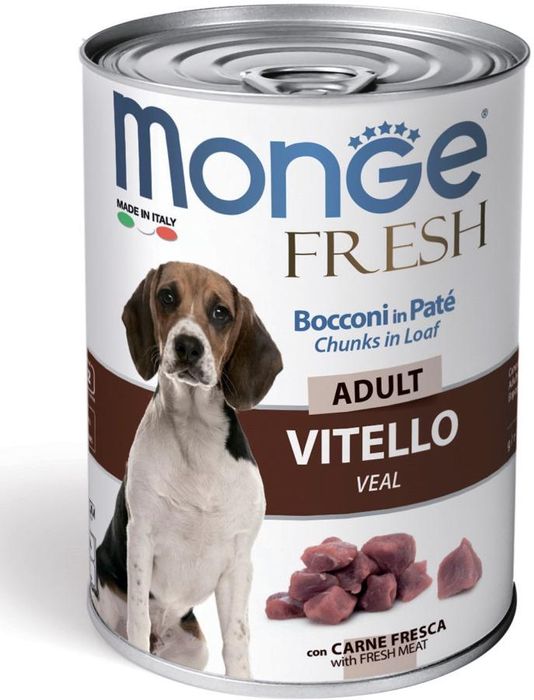 Monge Dog Fresh мясной рулет для взрослых собак всех пород, телятина