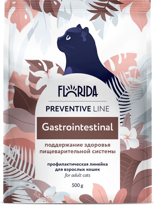 Florida Gastrointestinal корм для кошек, поддержание здоровья пищеварительной системы, с курицей