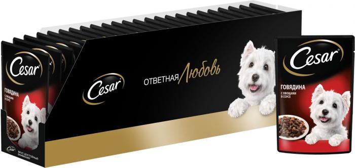 Cesar влажный корм для собак с говядиной и овощами