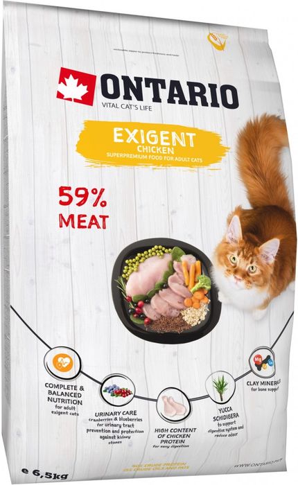 Ontario корм для требовательных кошек, с курицей