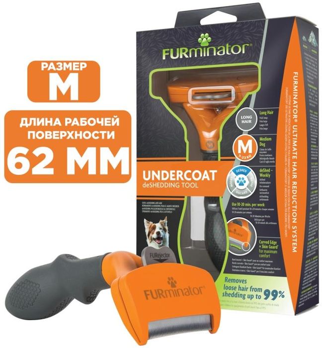 FURminator фурминатор для длинношерстных собак средних пород