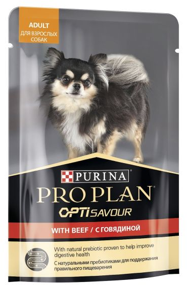 Pro Plan влажный корм для собак мелких и карликовых пород c говядиной в соусе