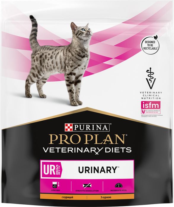 Сухой корм для кошек диетический Pro Plan® Veterinary Diets UR ST/OX Urinary при болезнях нижних отделов мочевыводящих путей, с курицей, Пакет