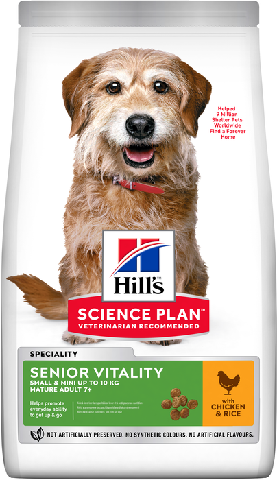 Hill\'s Youthful Vitality сухой корм для пожилых собак малых пород, курица с рисом