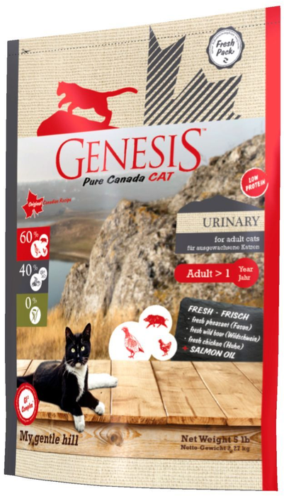 Genesis сухой корм для взрослых кошек всех пород, профилактика МКБ, кабан, фазан и курица