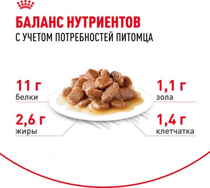 Royal Canin влажный корм для пожилых кошек всех пород, мелкие кусочки в соусе