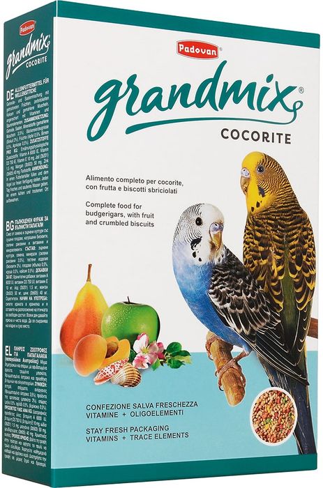 Padovan Grandmix Cocorite корм комплексный для волнистых попугаев