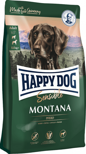 Happy Dog корм для взрослых собак всех пород, деликатное пищеварение, конина