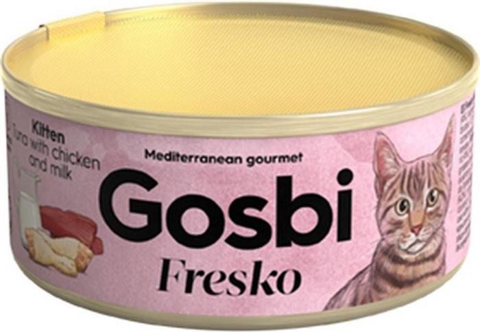 Gosbi Fresko влажный корм для котят всех пород, тунец и молоко