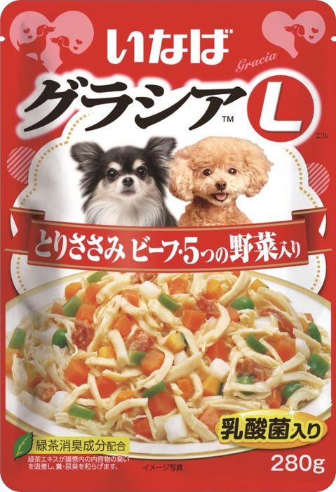 INABA CIAO Inaba Gracia L влажный корм для собак, куриное филе с говядиной и овощами в желе
