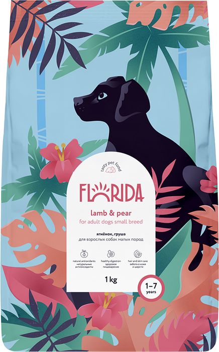 Florida сухой корм для собак малых пород, с ягненком и грушей