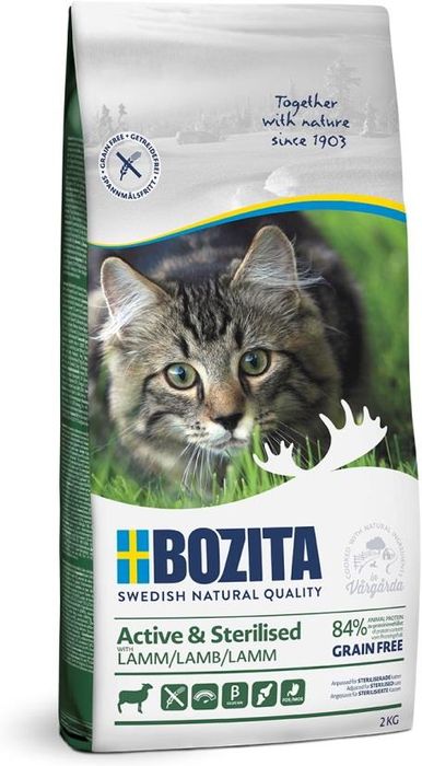 Bozita корм для взрослых стерилизованных активных кошек всех пород, ягненок