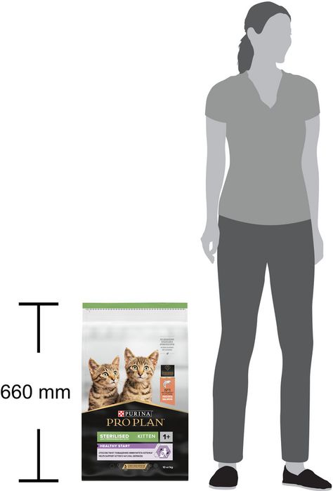 Сухой корм Pro Plan® Sterilised Kitten Healthy Start для стерилизованных котят от 3 до 12 месяцев, с высоким содержанием лосося, Пакет