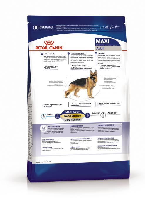 Royal Canin Maxi Adult сухой корм для собак крупных пород, 15 кг + 3 кг