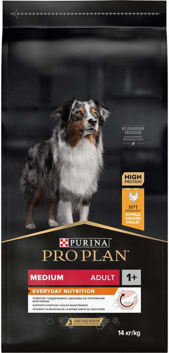 Сухой корм Pro Plan® Everyday Nutrition для взрослых собак средних пород, с высоким содержанием курицы