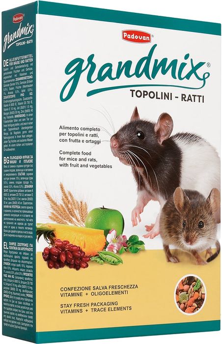 Padovan Grandmix Topoline-Ratti корм комплексный для взрослых мышей и крыс
