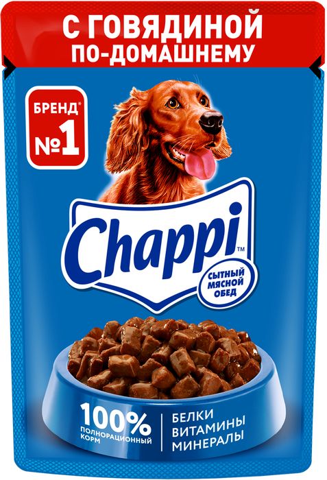 Chappi Говядина по-домашнему влажный корм для собак