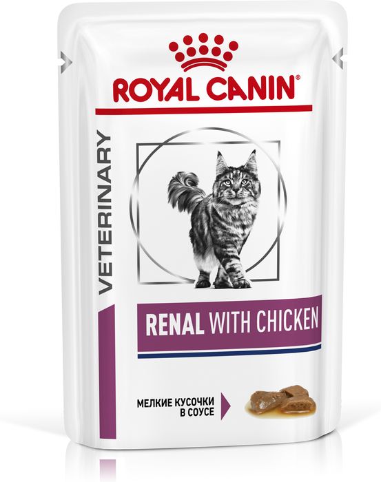 Royal Canin Renal лечебный корм для кошек при хронической почечной недостаточности с курицей