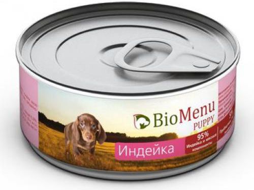 BioMenu Puppy влажный корм для щенков, говядина, 95%-мясо